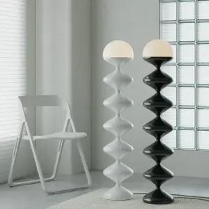 Nordic Candy Floor Lamp LED Dimmable Black White Standing Light for Living Room Sofa TV Side Bedroom Study Desk Room Decoration