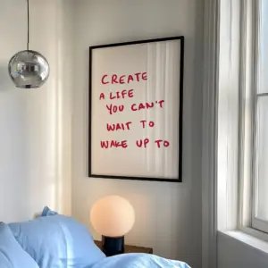 Create A Life You Can't Wait To Wake Up To Wall Art Prints Canvas Painting Poster Picture For Living Room bed Room Home Decor