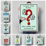 Monopoly Millionaire Money Canvas Decorative Painting Motivational Quote Art Poster Cartoon Figure Mural Home Wall Decor Picture