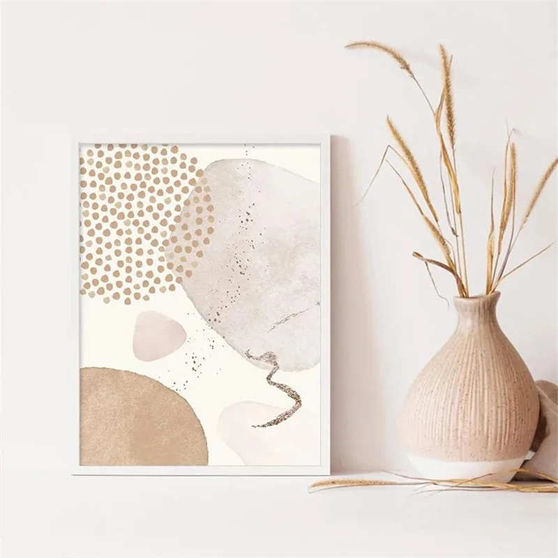 Bohemian Geometric Beige Abstract Poster Canvas Painting Wall Art Printing Picture Bedroom Living Room Home Decoration Picture - Image 5
