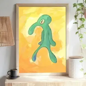 Nordic Bold And Brash Gallery Art Poster Squidward Canvas Painting Print Wall Art Picture for Living Room Home Decor Frameless
