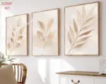 Beige Botanical Neutral Poster Modern Leaf Minimalism Office Boho Prints Canvas Painting Wall Art Picture Home Living Room Decor