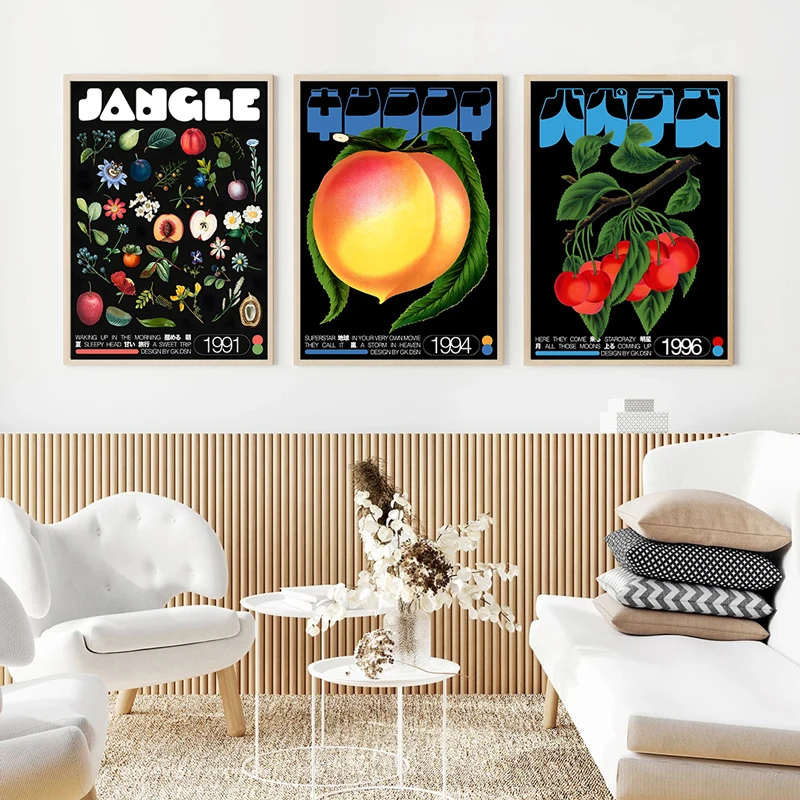 Classic Canvas Art Japanese Vintage Rose Flowers Fruits Trees Poster Mid Century Art Coffee House Bar Room Wall Decor No Frame - Image 2