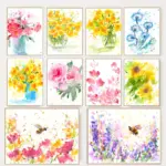 Ink Painting Chrysanthemum And Bee Posters Prints Floral Canvas Painting Watercolour Flower Wall Art Picture For Home Decor Gift
