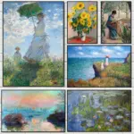 Claude Monet Classic Art Collection Paintings Canvas Poster and Prints Wall Art Pictures for Hall Living Room Home Decor Mural