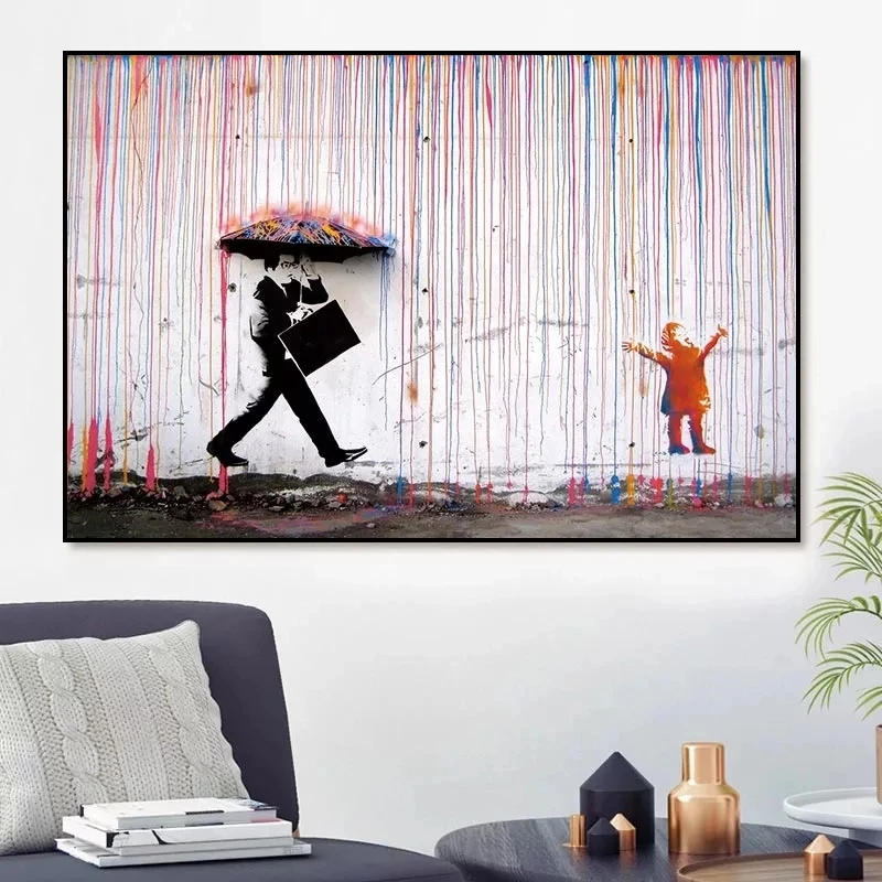 Banksy Art Street Graffiti Wall Art Canvas Paintings Modern Posters and Prints on The Wall for Living Room Decor Cuadros - Image 3