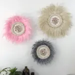 Witchcraft Tapestry Wall Hanging Natural Feathers Nordic Bohemian Macrame Wall Hanging Home Decoration