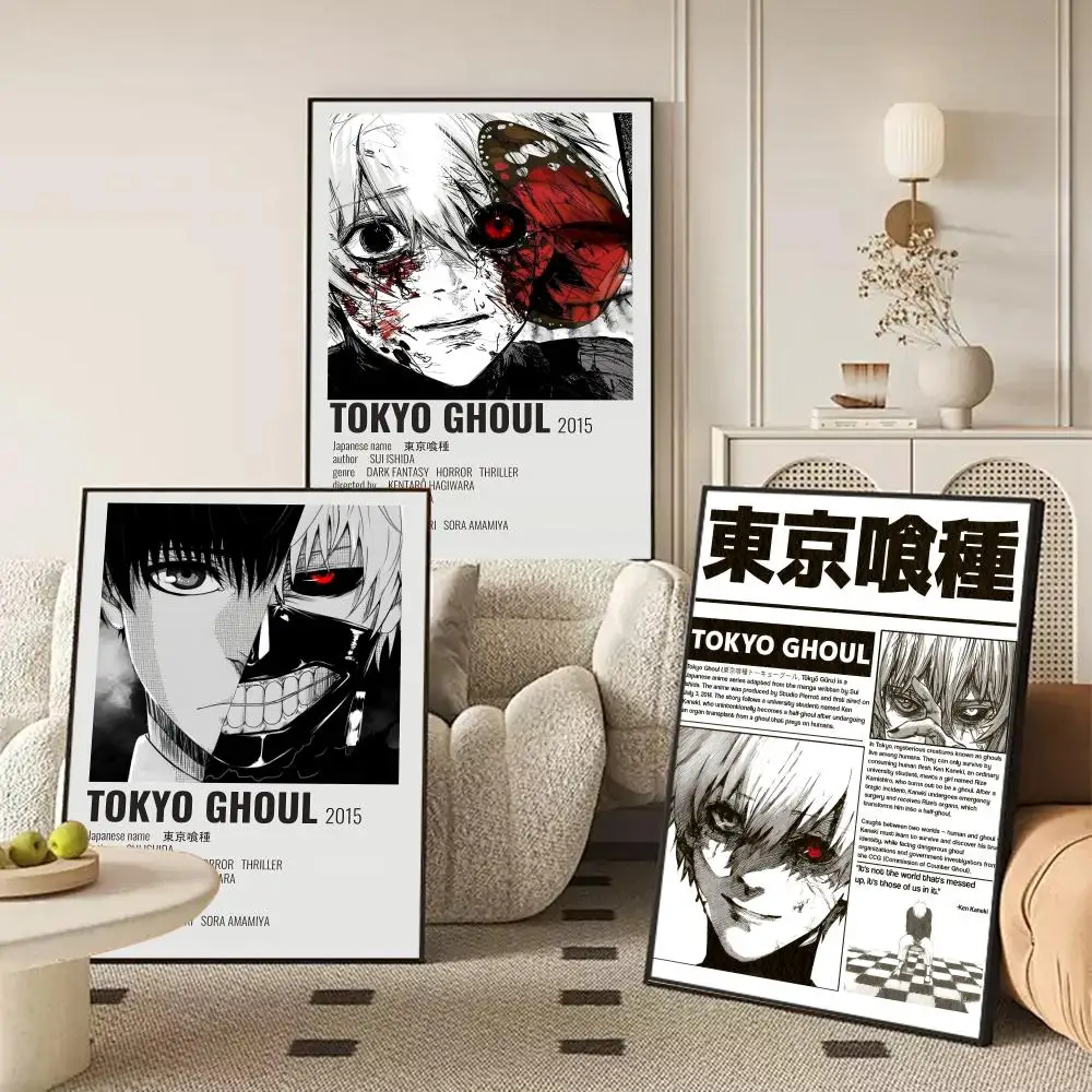 Classic Anime T_Tokyo G_Ghoul Magazines Poster Decorative Wall Art Stickers Mural Photo Print for Home Living Room Hallway Decor - Image 3