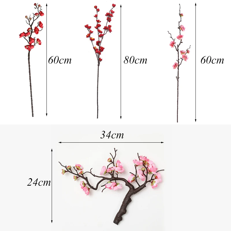 New Artificial Flower Branch Simulation Plum Blossoms Flowers Flores Sakura Tree Home Table Living Room Wedding Decoration - Image 6