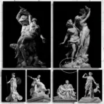 Ancient Greek Gods Sculptures Statue David Poster Art Canvas Painting Nordic HD Prints Wall Pictures for Living Room Home Decor