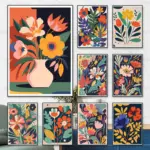 Abstract Plant Coloful Flower Market Poster Matisse Canvas Painting Art Nordic Posters Prints Wall Pictures Living Room Decor
