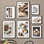 Latte Coffee Culture Biscuits Cake Wall Art Canvas Painting Nordic Posters And Prints Wall Pictures For Living Room Club Decor