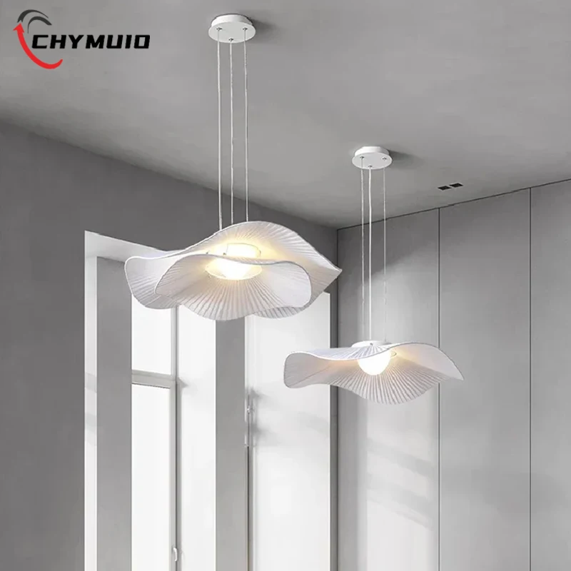 Nordic Restaurant Pendant Lights Creative Lotus Leaf LED Loft Ceiling Chandelier Wabi Sabi Home Decor Living Room Bedroom Lamp - Image 3