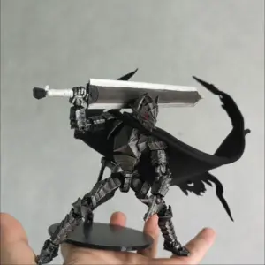 3D Printed Toy Model Berserker Action Figure Multi-Jointed with Multiple Poses Home Decor Tabletop Ornament Includes Cape