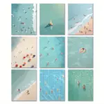 Summer Girl Swimming Pool Party Beach Sea Ocean Boat Wall Art Prints Nordic Poster Canvas Painting Picture for Living Room Decor