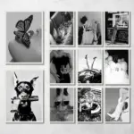 Canvas Painting Posters and Prints Wall Art Black and White Women Drink Fashion Poster Photography Fashion Print Bar Cart Salon