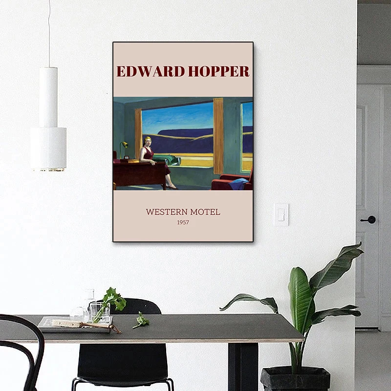 Nighthawks Painting Poster Edward Hopper Exhibition Canvas Art Posters and Prints Wall Art Picture for Living Room Home Decor - Image 5