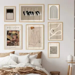 Simple Nordic Picasso Boho Black Abstract Posters Prints Canvas Painting Minimalism Wall Art Pictures Living Room Home Decor