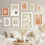 Spring Easter Egg Floral Wreath Bunny Boho Nordic Frameless Canvas Painting Prints Modern Living Room Wall Art Home Decor