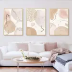 Bohemian Geometric Beige Abstract Poster Canvas Painting Wall Art Printing Picture Bedroom Living Room Home Decoration Picture