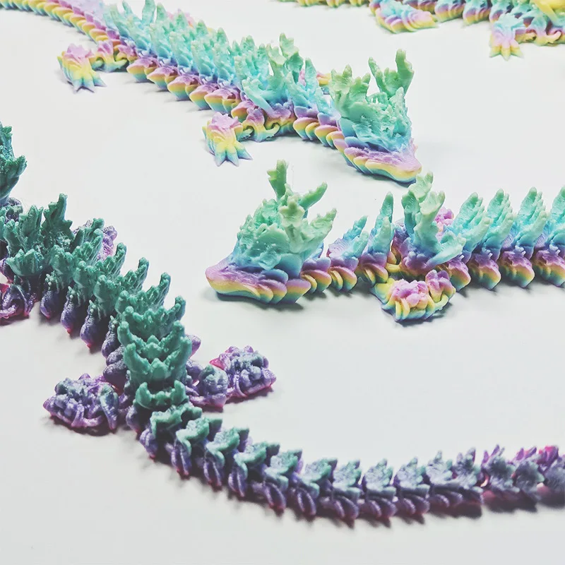 3D Printed Crystal Dragon Articulated Dragon Fidget Toy Cherry Blossom Dragon Home Office Decor Birthday Gift For Boys 2025 - Image 5