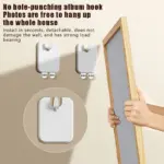 1/2/10Pcs Picture Frame Hook Punch-free Self-Adhesive Wall Hooks Strong Adhesive Seamless Wall Hanging Organizer