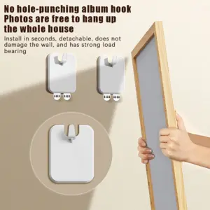 1/2/10Pcs Picture Frame Hook Punch-free Self-Adhesive Wall Hooks Strong Adhesive Seamless Wall Hanging Organizer