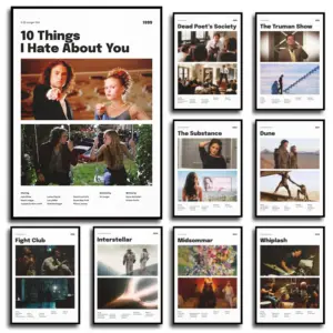 Vintage Classic Movie Series Canvas Poster Prints Interstellar Dune Wall Art Picture Home Wall Decor Painting Home Decor