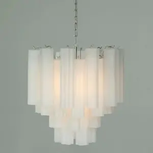 Murano French-style High-end Glass Tube Chandelier For Living Room, Dining Room And Bedroom, Colored Glass Hanging Chandelier