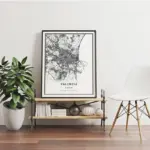 Valencia Map Poster Print Wall Art Picture Spain Gift City Street Travel Map Art Painting Nordic Modern Picture Home Wall Decor