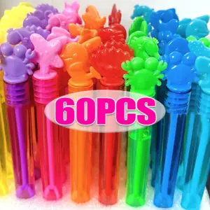 12/60x Marine Animal Mini Bubble Wands Summer Outdoor Gift Beach Toys or Indoor Bath Themed Birthday Party Colorful Bubble Stick
