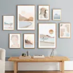Abstract Girl Surfing Sea Sunrise Scenery Wall Art Canvas Painting Nordic Boho Posters And Prints Pictures For Living Room Decor