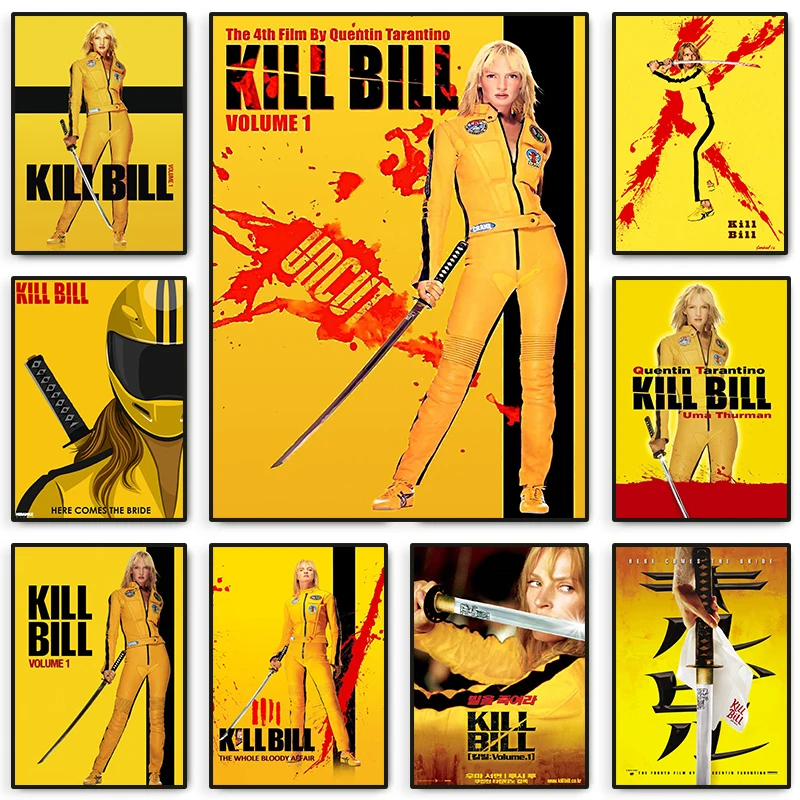Classic Hot Movie Kill Bill Poster Film Canvas Painting Modern Wall Art Prints Bedroom Study Studio Living Room Home Decoration