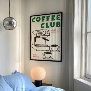 Coffee Club Vintage Kitchen Poster Coffee Lovers Wall Art Prints Canvas Painting Poster Picture For Living BedRoom Home Decor