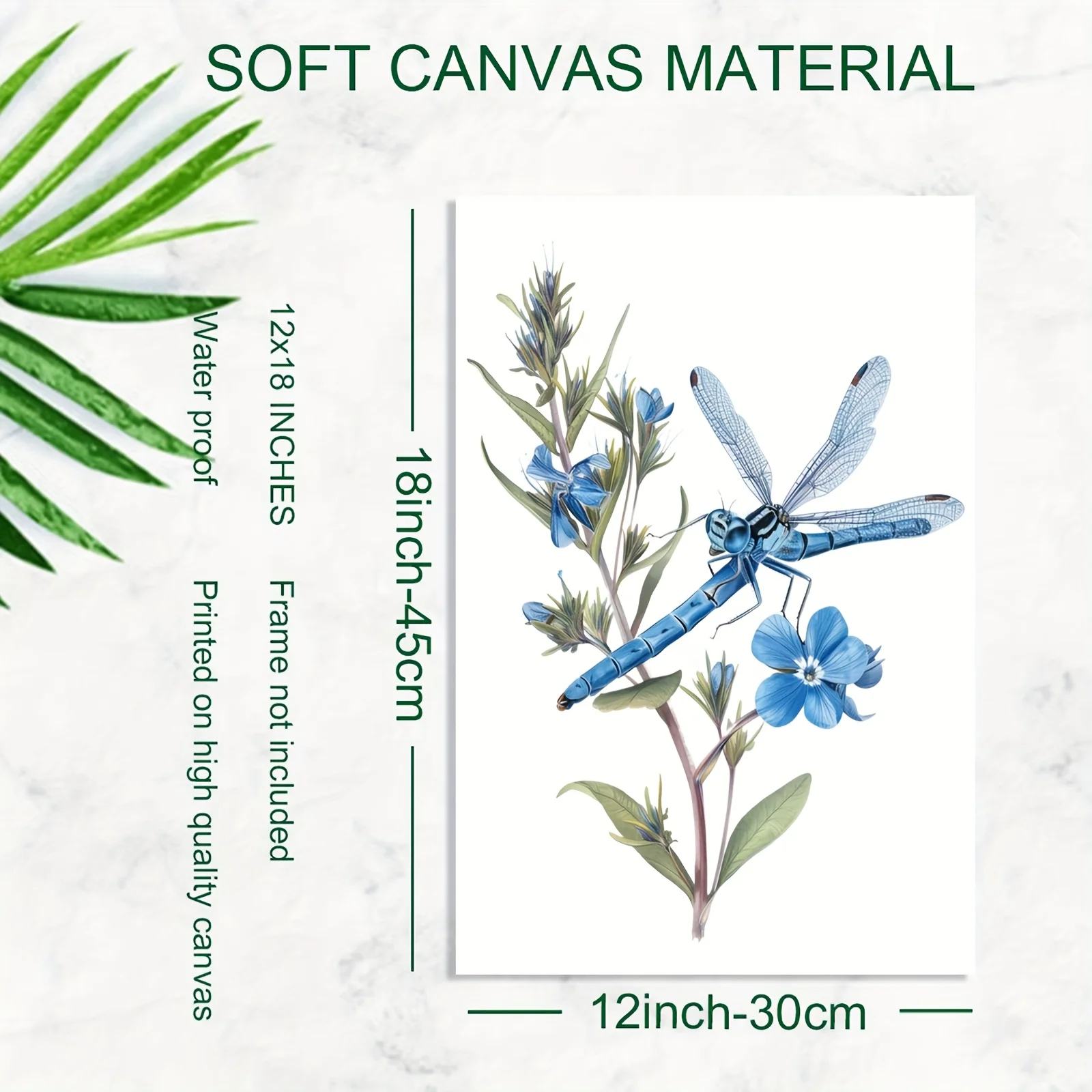 1pc Frameless Canvas Poster 12x18 Inches, Field of Blue Bachelor's Buttons Perfect for Bedrooms, Living Rooms, Hallways - Image 3