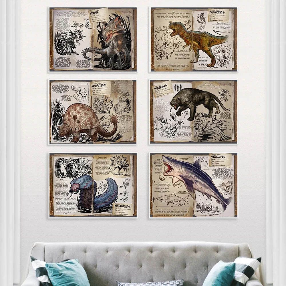 Modular Canvas Ark Survival Evolved Pictures Painting Survival Game Home Decor Print Dinosaur Poster Living Room Modern Wall Art - Image 2