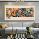 Yayoi Kusama Canvas Wall Art Japanese Abstract Art Posters Yayoi Kusama Wall Canvas Painting for Living Room Yayoi Kusama Poster