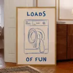 Interesting Loads Of Fun Washing Machine Wall Art Prints Canvas Painting Poster Picture For Laundry Room Bathroom Home Decor