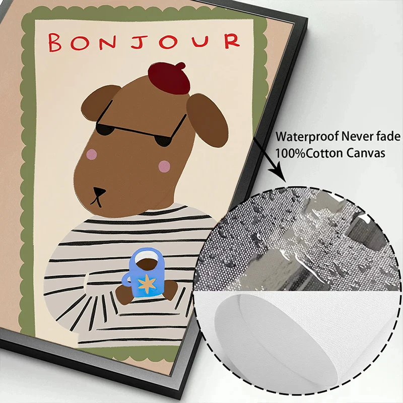 Bohemian Sun Moon Animal Cartoon Illustration Poster Prints Canvas Painting Wall Art Picture Living Kindergarten Room Home Decor - Image 6