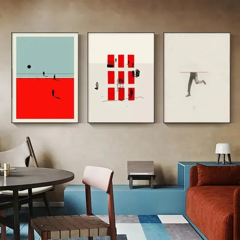 Abstract Character Wall Art Canvas Painting Humorous Posters Modern Living Room and Home Decor Color Pictures Wall Art