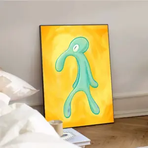 Bold and Brash Gallery Art Canvas Painting Prints Poster Cartoon Funny Squidward Wall Art Picture Nordic Living Room Home Decor