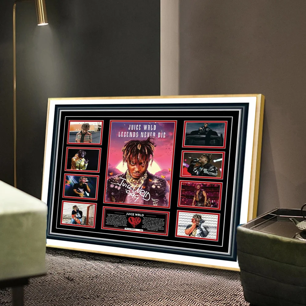 Pop Singer Signature Record Art Posters Print Classic Rock Band Photo Signature Canvas Painting Living Room Wall Home Decoration - Image 3