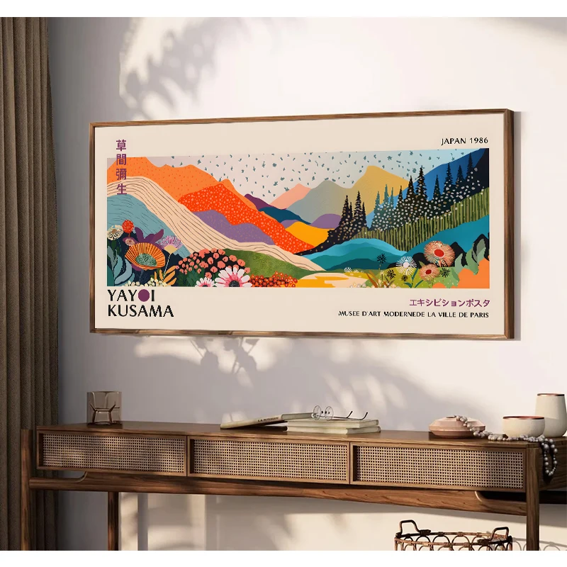 Yayoi Kusama Flower Exhibition Poster Canvas Painting Print Japanese Wall Art Picture for Living Room Home Decor Cuadros - Image 2