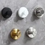 Suction Cup Hooks For Shower Brushed Nickel Towel Hooks Hanger Bathrooms 304 Stainless Steel Hooks Home Storage Holder Hook