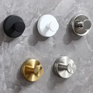 Suction Cup Hooks For Shower Brushed Nickel Towel Hooks Hanger Bathrooms 304 Stainless Steel Hooks Home Storage Holder Hook