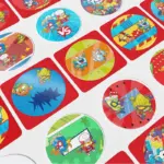 Game Superzing Cartoon Stickers Travel Luggage Guitar Fridge Laptop Waterproof Funny Classic Round Stickers Decals Decoration