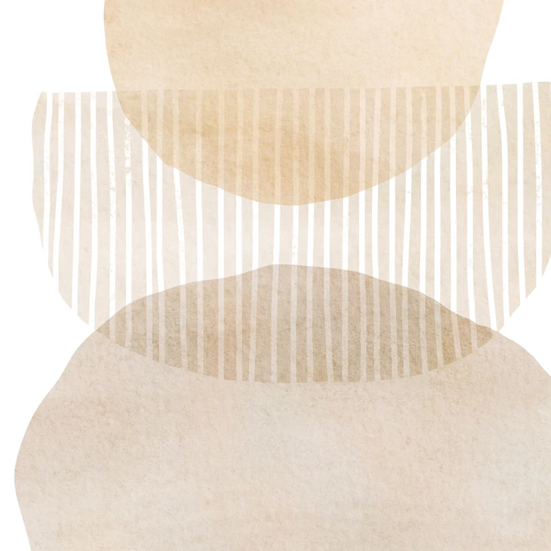 Earth Tone Abstract Geometry Canvas Painting Beige Gray Neutral Color Poster Wall Pictures Boho Wall Art Print Living Room Decor - Image 2