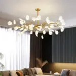 Modern Nordic gorgeous LED chandelier ceiling lamp for living room bedroom golden 54-head G9 bulb indoor luxury home decoration