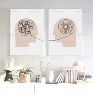 Psychology Therapy Poster Canvas Painting Consultant Office Wall Art Print Cloth Office Room Decoration Gifts Minimalist Picture