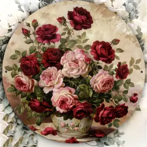 2D Retro Floral Wooden Decoration, Perfect for Home, Garden, and Farmhouse Decoration - The Ideal Choice for Mother's Day.